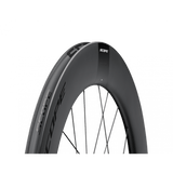 Scope Cycling R8.T V2 85mm TT front wheel, aerodynamic time trial wheel, with deep carbon rim and sleek design.