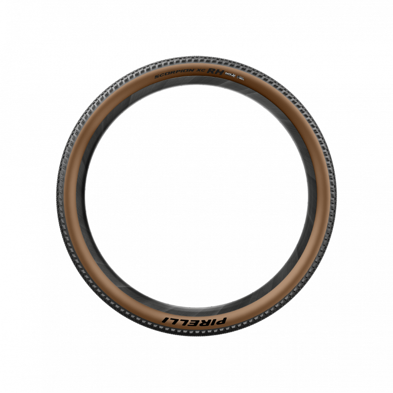 Pirelli Scorpion XC RH Pro tubeless ready mountain bike tyre 29x2.4 mounted on wheel, designed for off-road cycling.