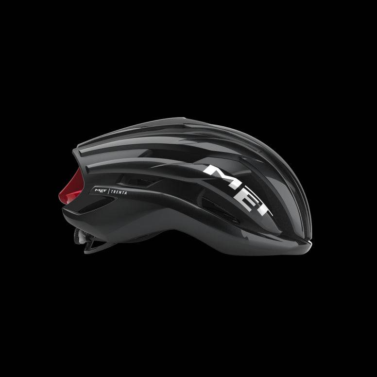 MET Trenta MIPS road cycling helmet with advanced aerodynamics and MIPS-C2 protection, shown from the side view.