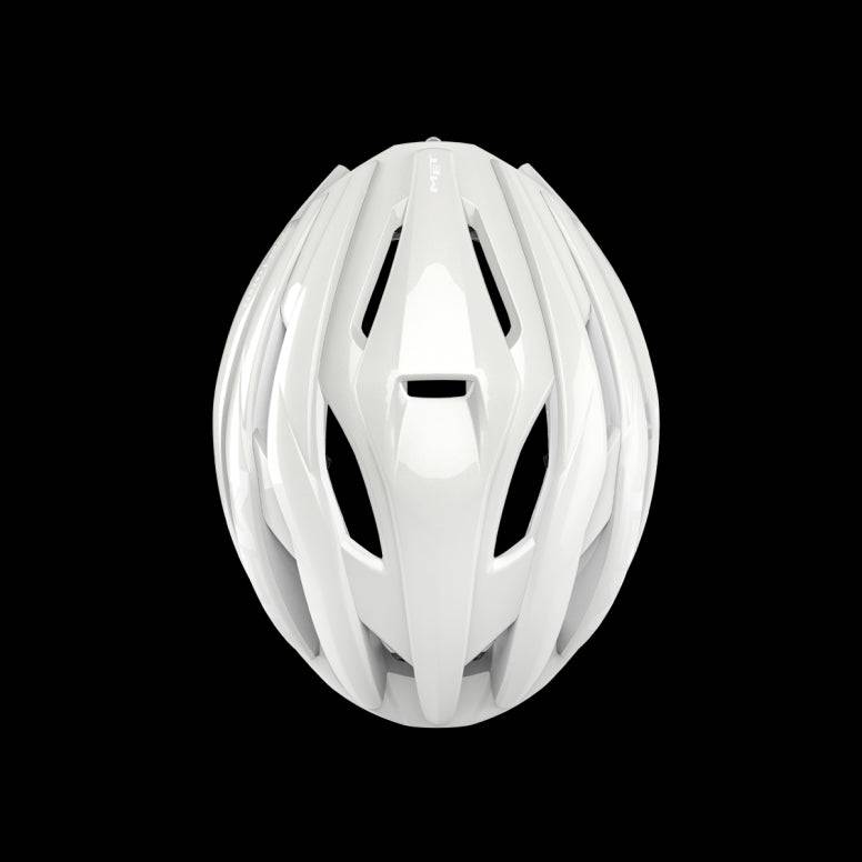 MET Trenta MIPS road cycling helmet with advanced aerodynamics and MIPS-C2 protection, shown from the side with vents and sleek design.