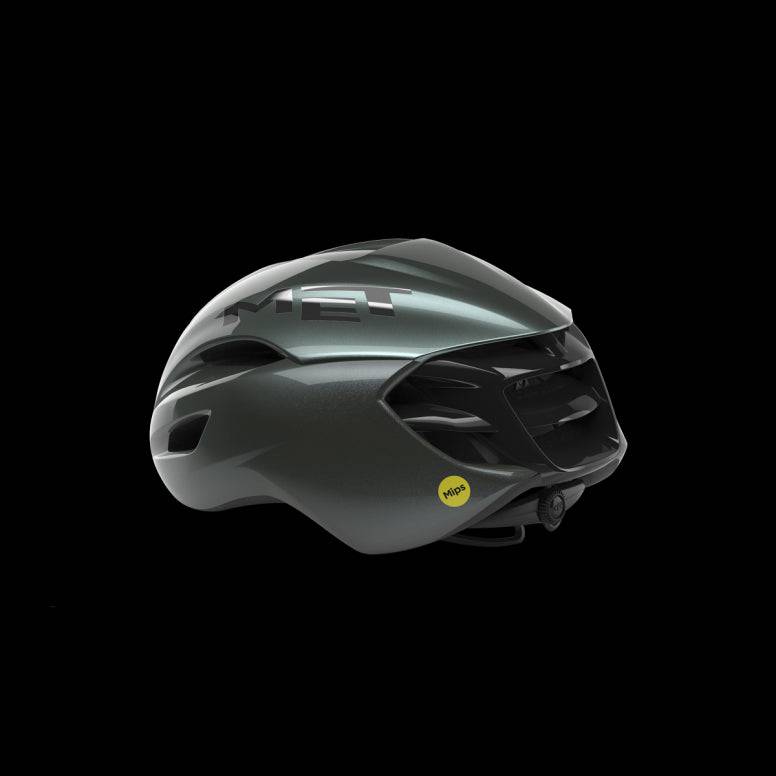 MET Manta MIPS helmet with aerodynamic design and advanced MIPS-C2® protection, shown in a sleek, streamlined view.