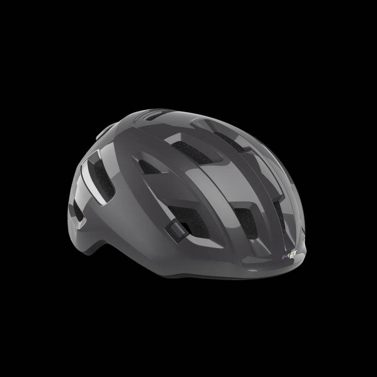 MET E-Mob Mips helmet for urban e-bike riders with integrated USB LED rear light, lightweight urban cycling helmet.