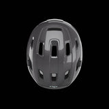MET E-Mob Mips helmet for urban e-bike riders, featuring integrated USB LED rear light and adjustable straps.