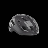 MET E-Mob Urban E-Bike helmet with USB LED light and safety certification, featuring adjustable straps and ventilation.
