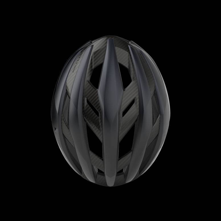 MET Trenta 3K Carbon Airframe road cycling helmet with MIPS Air safety technology, featuring aerodynamic design and adjustable straps.