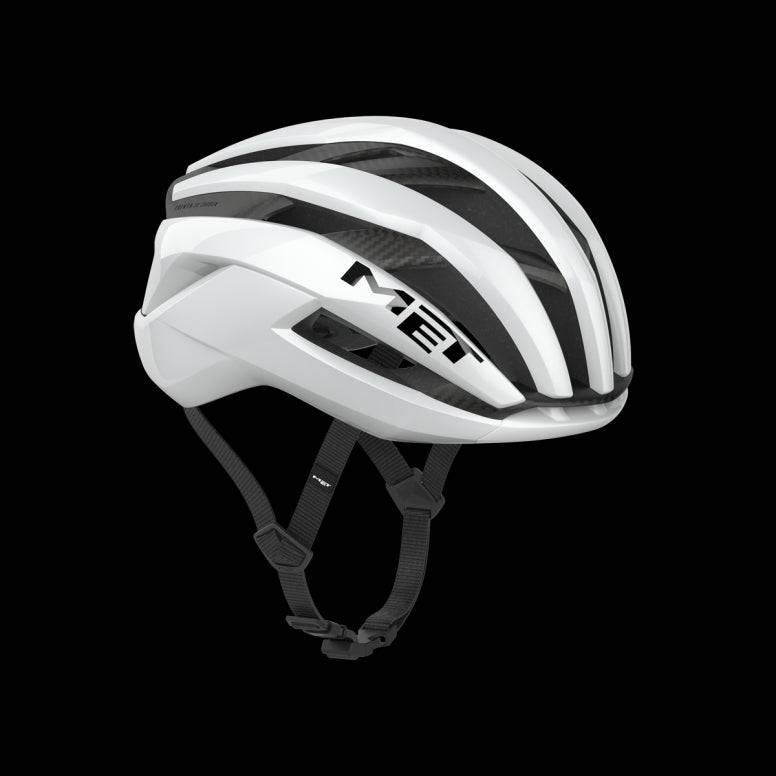 MET Trenta 3K Carbon Airframe Road Cycling Helmet with MIPS Air Safety, lightweight aerodynamic design, black with vents