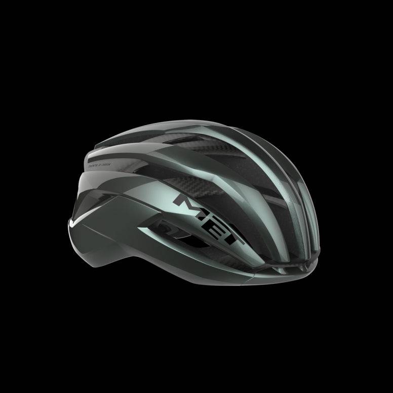 MET Trenta 3K Carbon Airframe road cycling helmet with MIPS Air safety system, featuring aerodynamic design and ventilation.