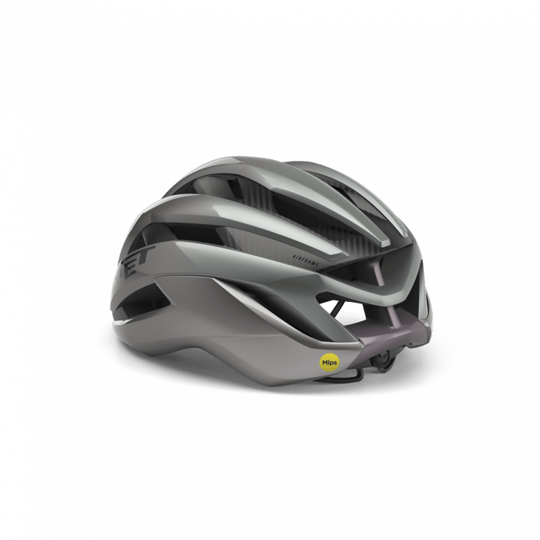 MET Trenta 3K Carbon Airframe road cycling helmet with MIPS Air safety technology, featuring sleek design and aerodynamic vents.