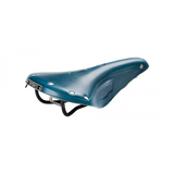 Brooks B17 leather road bike saddle with black steel rails, designed for comfort and durability on cycling components