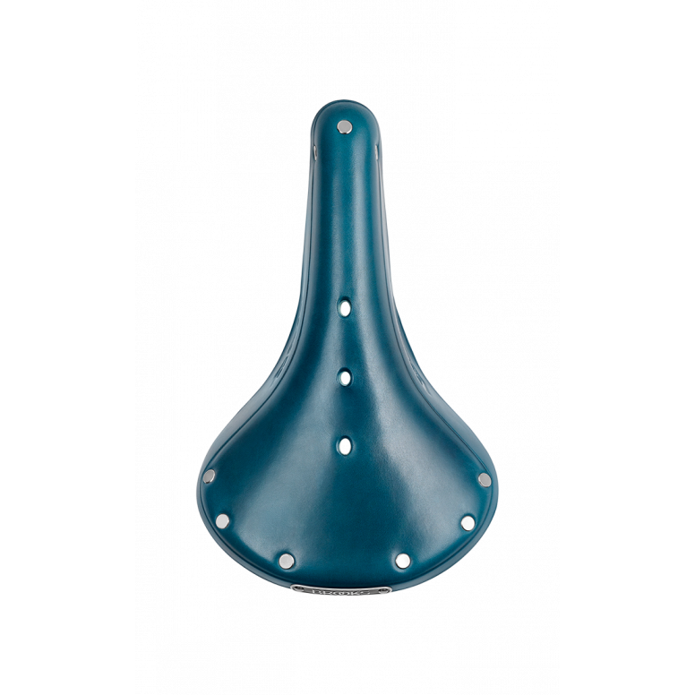 Brooks B17 leather road bike saddle with black steel rails, designed for comfort and durability on cycling components