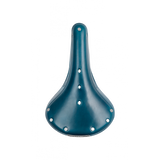 Brooks B17 leather road bike saddle with black steel rails, designed for comfort and durability on cycling components