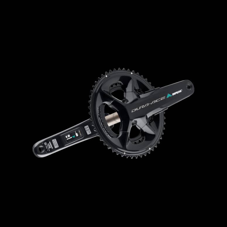 INPEAK Inpeak Dura Ace R9200 Powercrank-E Twin2 dual-sided power meter on Shimano crankset, showing the compact cycling component.