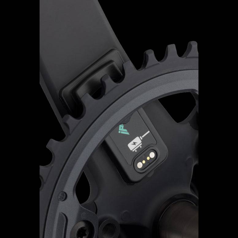 Inpeak GRX RX820 2X Powercrank-E twin-sided power meter for Shimano GRX FC-RX820-2 bicycle components, mounted on crankset.