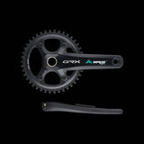 INPEAK Inpeak GRX RX820 1X Powercrank-E Twin2 dual-sided cycling power meter installed on a bike crankset.