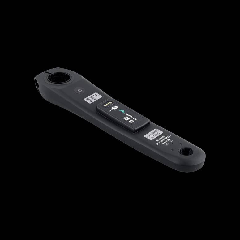Inpeak Powercrank-E single-sided power meter for Shimano GRX FC-RX810/RX820 cranksets, showing the crank arm with integrated sensor.