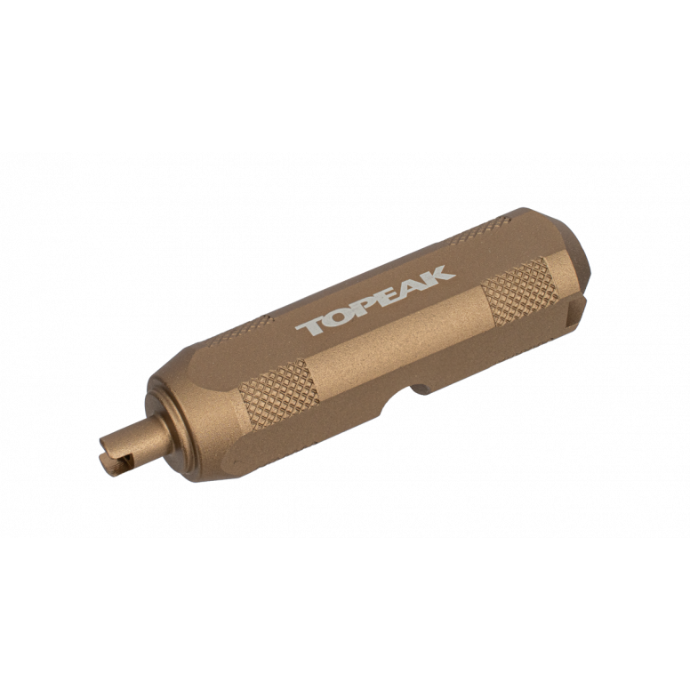 Topeak Valve Tool Team Issue for Schrader and Presta valves, compact workshop tool with multiple valve core removal options.
