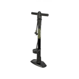 Topeak JoeBlow Mountain X digital floor pump with LED gauge and Presta valve compatibility for mountain bike tires.