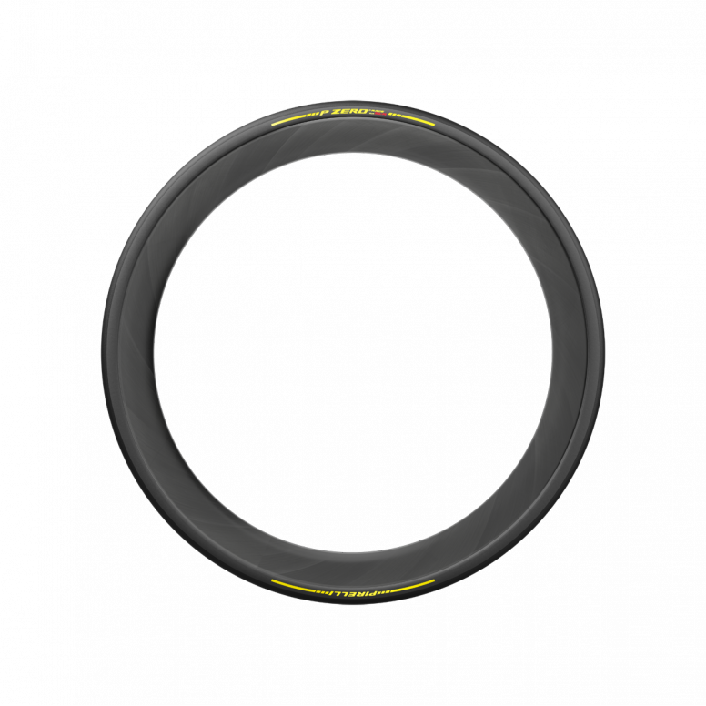 Pirelli P ZERO Race SL-R tubeless road racing tire with PAAS technology, shown mounted on a bike wheel.