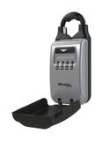 Master Lock 5420 universal combination key locker box with weather cover, angled design for secure outdoor key storage