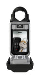 Open Master Lock 5420 universal combination key locker box with weather cover, showing interior key storage and secure locking mechanism.