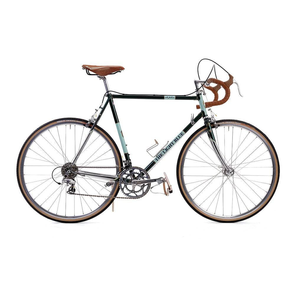 Light Blue St Johns Retro Road Bike with Shimano Sora gears and Reynolds 725 frame, featuring a sleek light blue design.