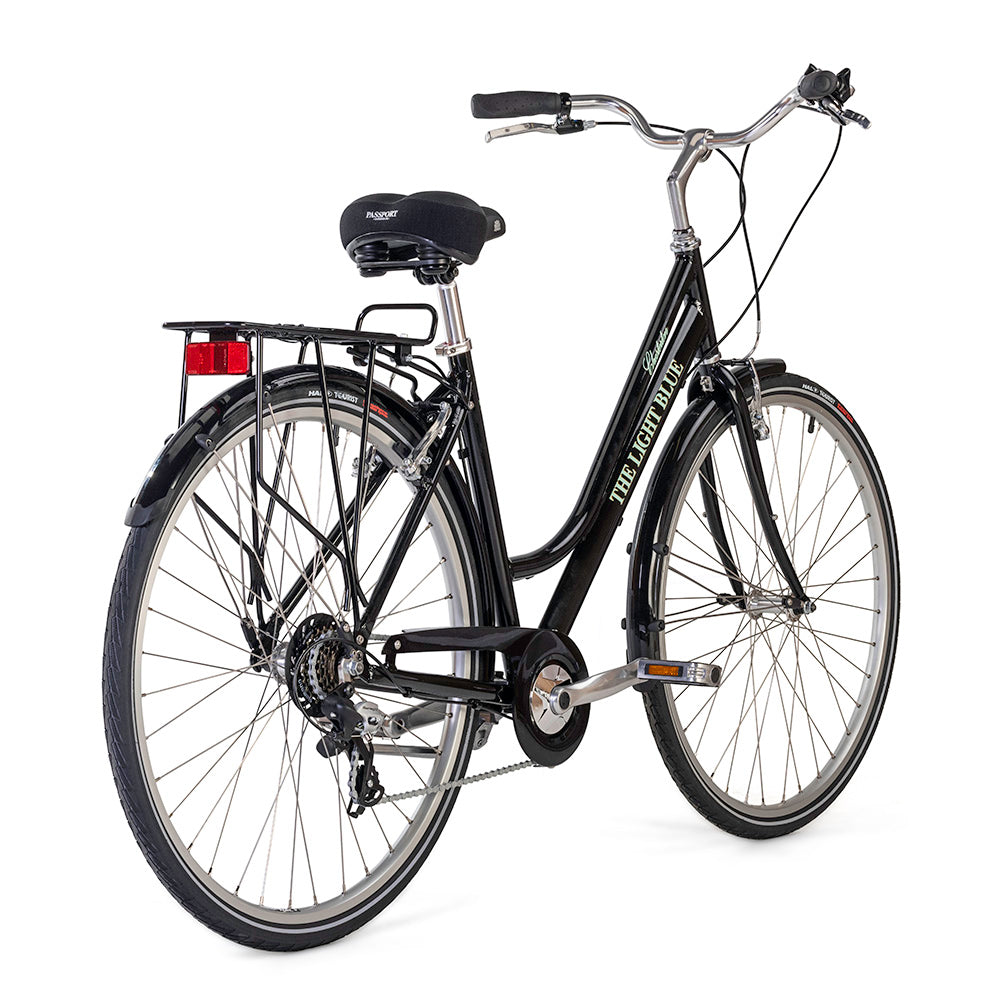 light blue hybrid bike chesterton 7sp city step thru p96689