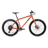 Surly Karate Monkey 27.5+ mountain bike frame in black with sturdy trail-ready design and suspension compatibility.