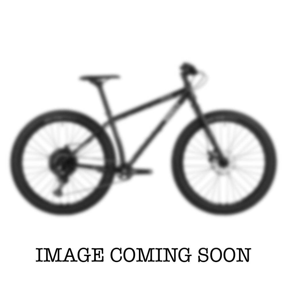 Surly Karate Monkey 27.5+ mountain bike frame with Deore drivetrain, black color, rugged design for off-road cycling.