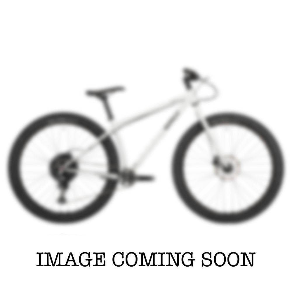 Surly Krampus Deore 29er mountain bike with agile trail geometry, black frame and knobby tires for off-road cycling.