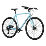 Blue Surly Preamble flat bar gravel bike frame made of chromoly steel with disc brake compatibility.