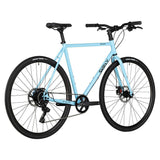 Blue Surly Preamble flat bar gravel bike frame made of durable chromoly steel with disc brake compatibility.