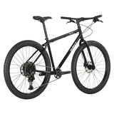 Black Surly Bridge Club 27.5 bike frame designed for touring and multi-surface riding, shown from side view with detailed tubing.