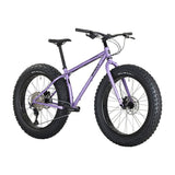 Violet Surly Ice Cream Truck mountain bike frame for trail, snow, and sand riding with sturdy construction and versatile design.