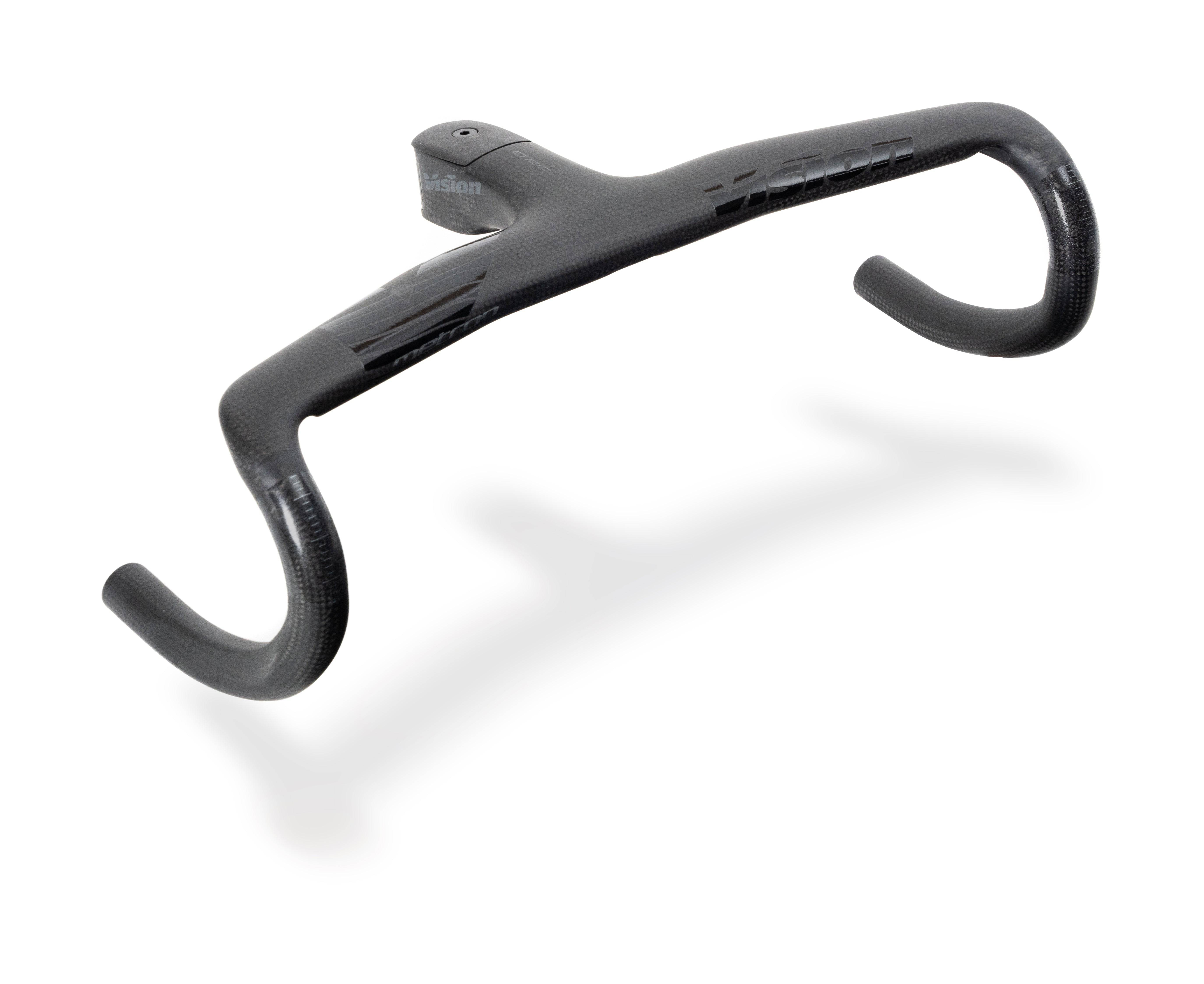 Vision Metron 5D ACR EVO integrated compact carbon road handlebar and stem, lightweight aerodynamic bike components.