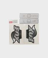 Black and white Fox Fork F-S RL decal kit for 2010 suspension fork, featuring graphics for Fox components.