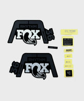 Fox Fork 36 Rhythm Decal Kit Gray Logo / Matte Black 2020