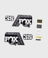 Fox Fork 38 Decal Kit: P-SE E-Bike+ Grey Logo Matte Black 2021