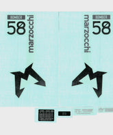 Marzocchi Fork Bomber 58 Decal Kit: Clear Logo Gloss -Red/White Fork