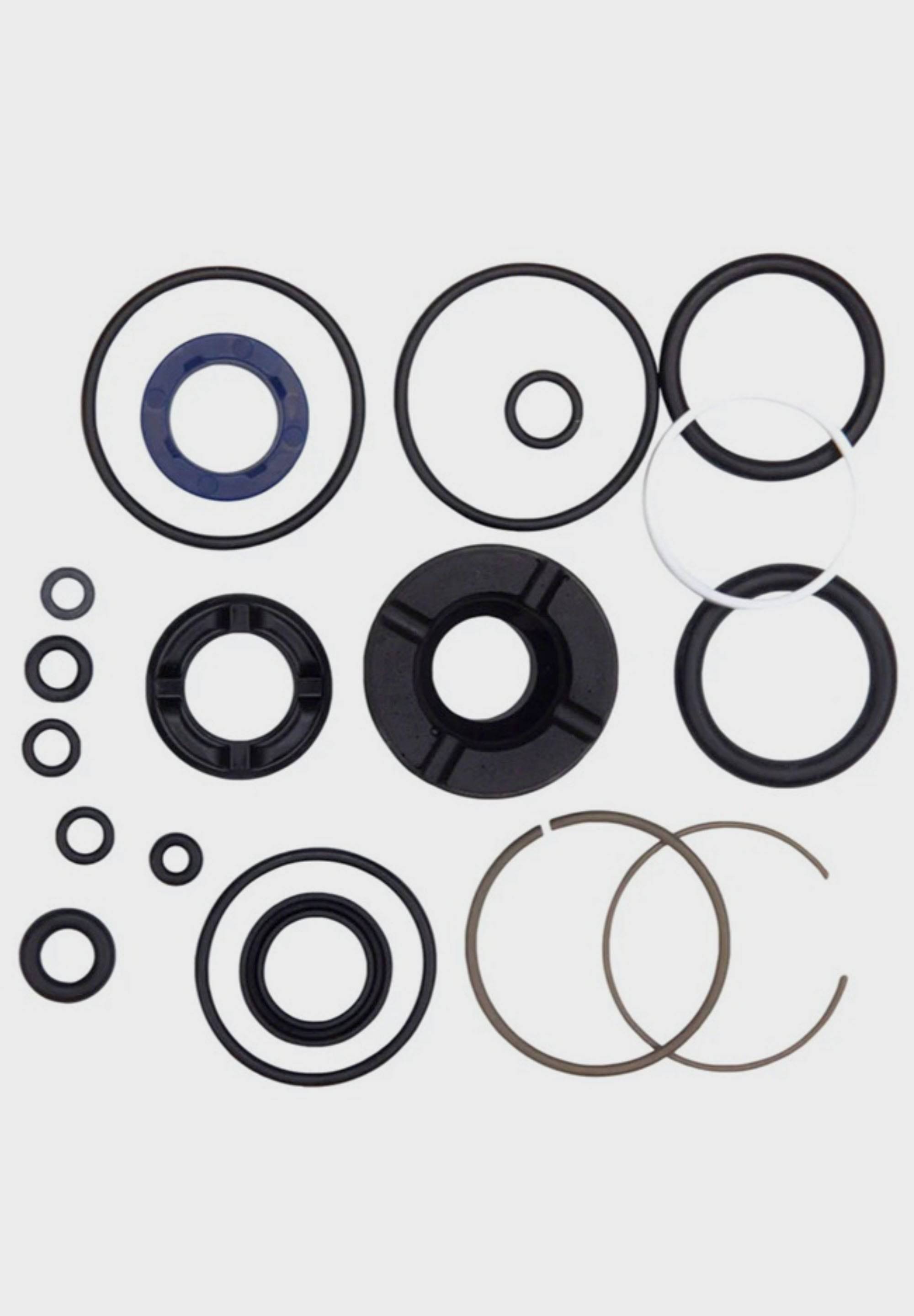 Fox DHX shock seal rebuild kit for rear suspension maintenance, includes components for Fox shock models.