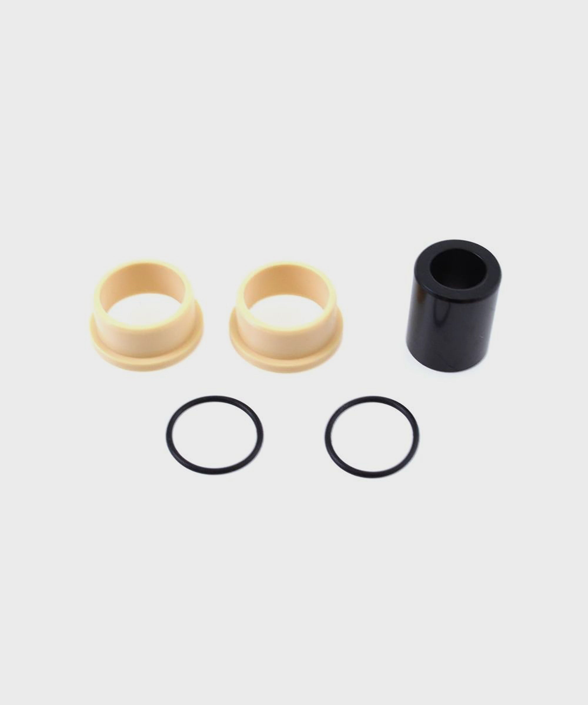 Fox 4-piece dual mounting hardware kit for rear shock components and accessories, includes mounting brackets and fittings.