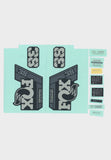 Fox Fork 38 Decal for 2025 Fox 38 suspension fork, protective replacement sticker, designed for bike components and maintenance.
