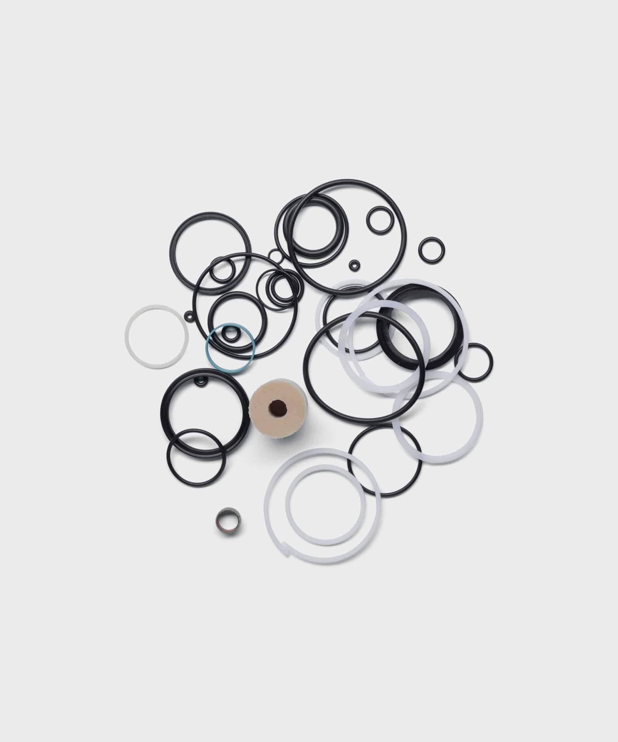 Fox Shock Float X2 spring and damper rebuild seal kit for suspension maintenance, includes components for Fox shocks.