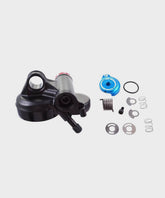 Fox Shock FLOAT DPX2 remote eyelet assembly for rear shock replacement, showing the metal components and mounting hardware.