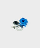 Fox Fork FIT4 top cap factory interface part for suspension tuning, shown in black with detailed branding and part number 820-05-330