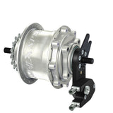 Rohloff OEM2 Speedhub 500/14 14-speed enclosed gear hub for touring and off-road bikes, showcasing the durable gear mechanism.