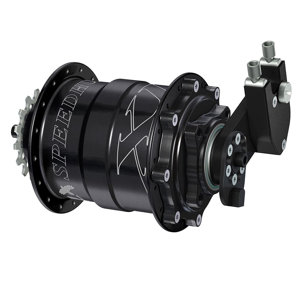 Rohloff Speedhub XL 170 fatbike hub with 14-speed internal gear, 32-hole, and 170mm spacing for fat tire bikes.