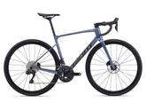 Giant Defy Advanced 1 2026 road bike with endurance carbon frame and disc brakes, shown from side view.