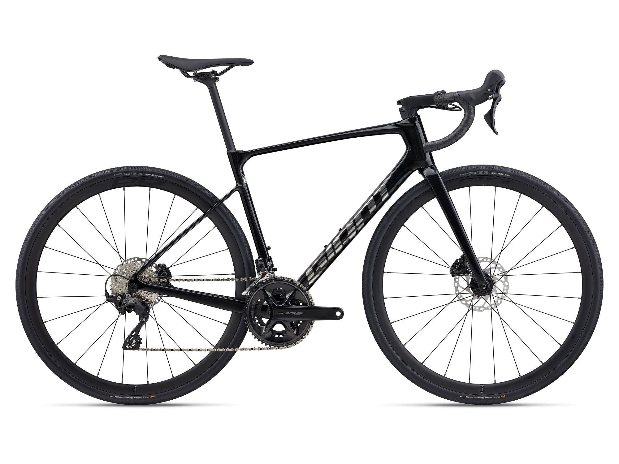 Giant Defy Advanced 2 2026 endurance road bike with 700c wheels and disc brakes, shown from side view.
