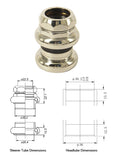 Tange Seiki Levin CDS Threaded Headset C.P. in Silver. 1"