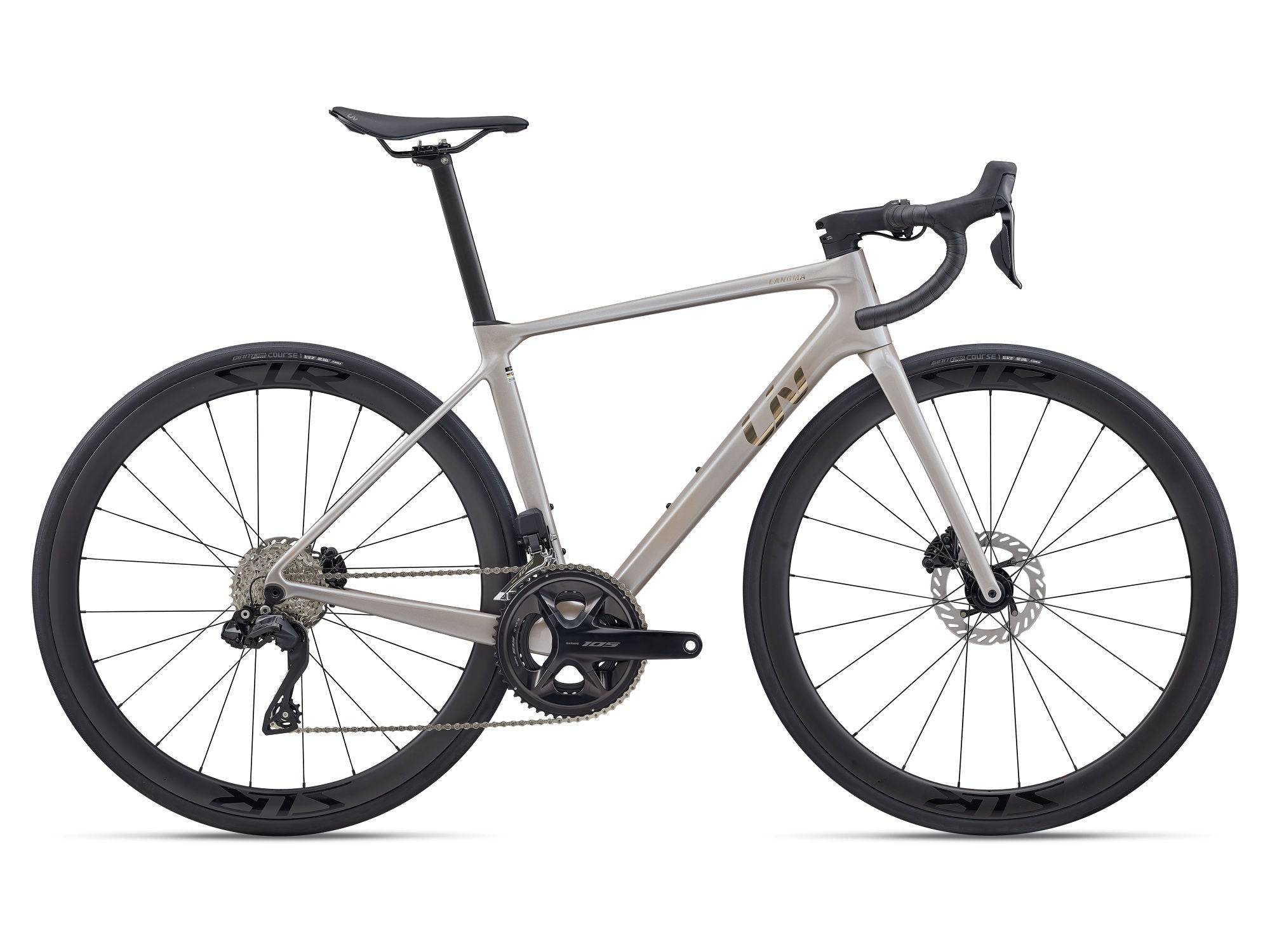 Liv Langma Advanced 0 2026 road bike with lightweight carbon frame and disc brakes, ready for high-performance cycling.